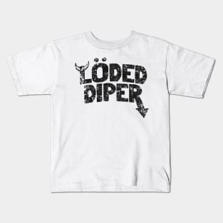 BLACK VINTAGE LODED DIPER Kids T-Shirt